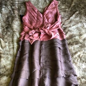 Adrianna Papell pink and grey dress